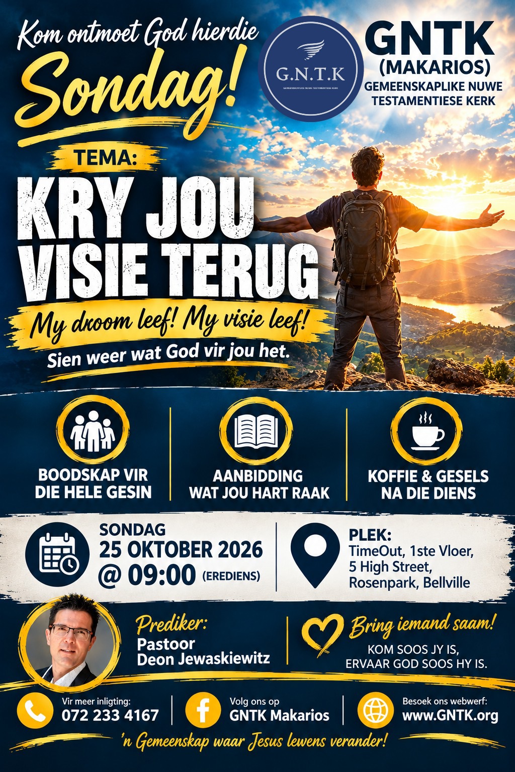 Weeklikse Poster: Kry jou Visie Terug